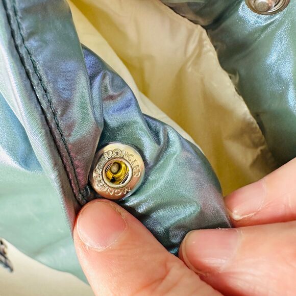 Moncler Blue Down Faucille Gilet Vest High Neck Zip Front Moncler Logo 4 / XL - Picture 4 of 16